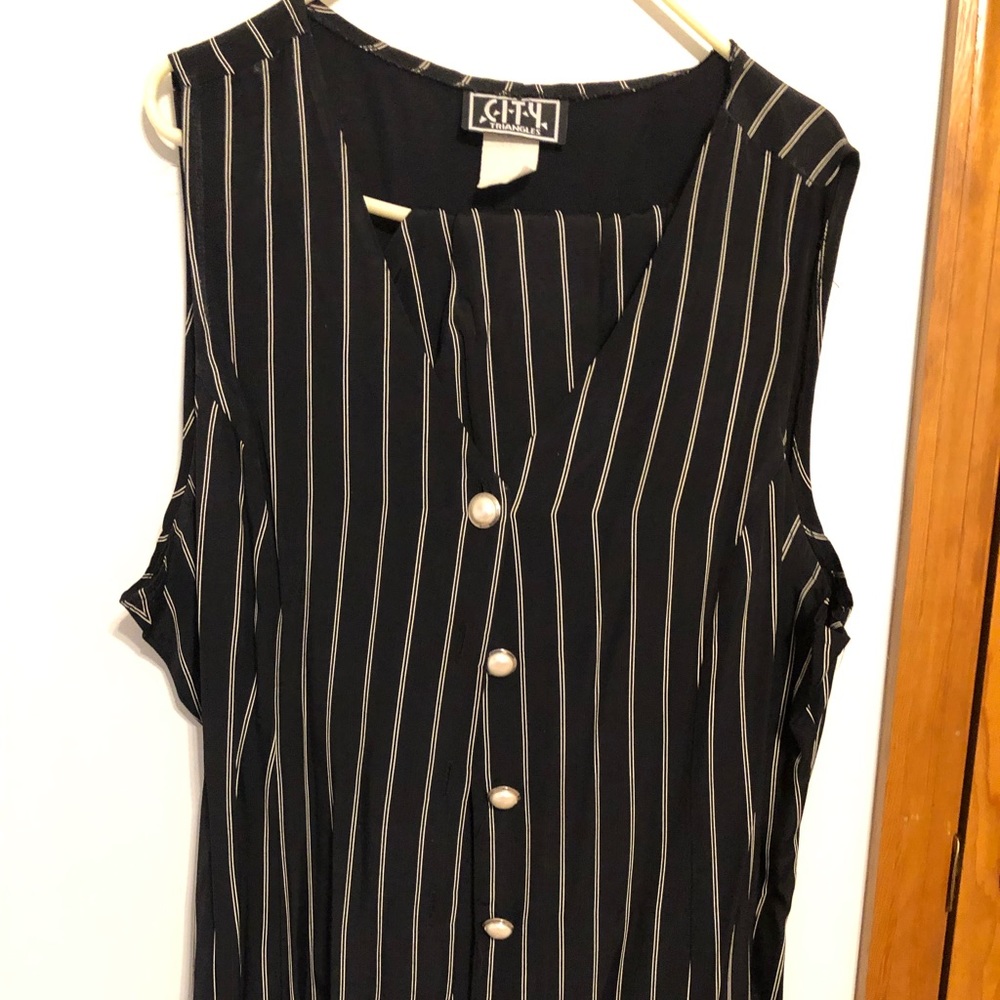 Pinstriped Sleeveless Set